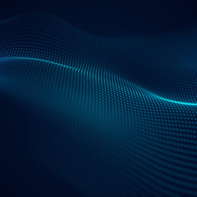 beautiful abstract wave technology background with blue light digital effect corporate concept