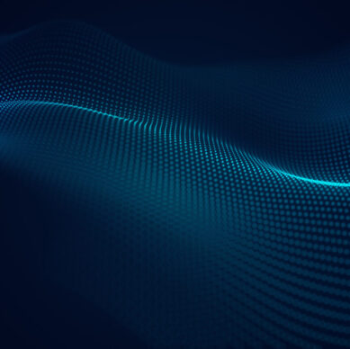 beautiful abstract wave technology background with blue light digital effect corporate concept